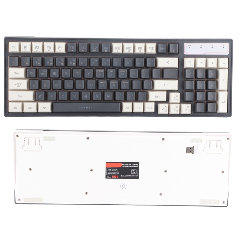2.4G Wireless Gaming Keyboard 96 Keys Ergonomic Long Standby Time