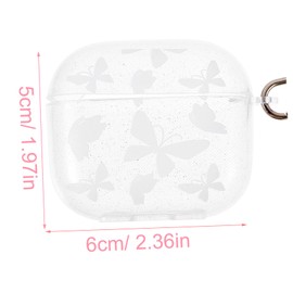 TEHAUX Transparent Earphone Cover Protector for Durable Wireless Earbud Case Chic Design for Friends Family Provides Protection Against Bumps Scratches