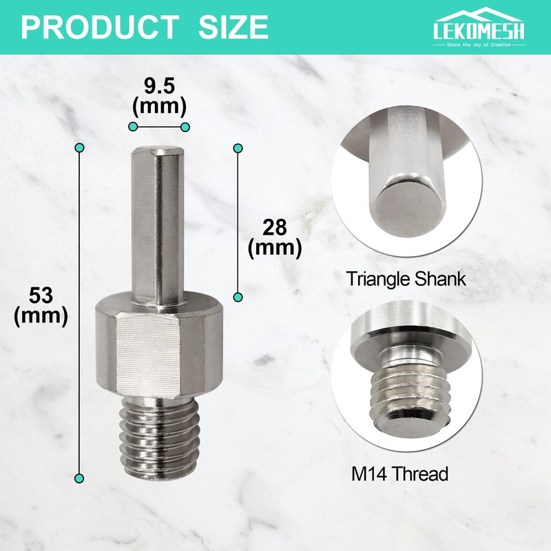 Adapter for Diamond Drill Bit Tiles - 2 Pieces M14