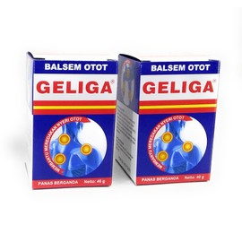 Geliga Balsem Otot Muscular Balm with Repeated Heat, 40ml (Pack of 2)