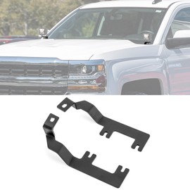 ROMELACK Hood Mount Brackets Ditch Light Pods Bracket Compatible with Chevy Silverado Fit GMC Sierra 1500 2014-2018 (No Drilling)