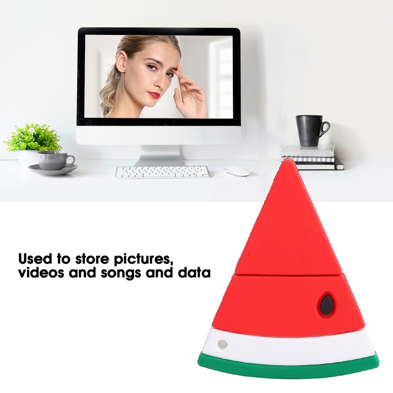 Cartoon U Disk PVC Small USB Watermelon Pattern Flash Pen