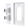 TENINYU Dual HDMI Wall Plate, HDMI Socket Plug Insert Jack