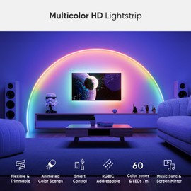 Nanoleaf Matter Essentials 5M HD Led Strip Light, Addressable RGBIC Led Strip - Smart and Multicolour, Matter Over WiFi, Bluetooth, 16M+ Colours, Works with Alexa Google Assistant Apple Homekit