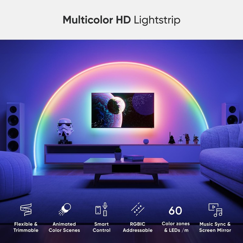 Nanoleaf Matter Essentials 5M HD Led Strip Light, Addressable RGBIC