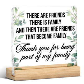 Friendship Gifts for Women Men Friends, Thank You Gifts for Friends Birthday, Gifts for BFF Bestie Soul Sister, Acrylic Desk Sign Decor