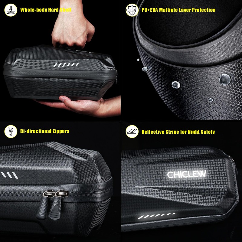 CHICLEW 3L Large Scooter Bag, Quick Release Portable Electric Scooter