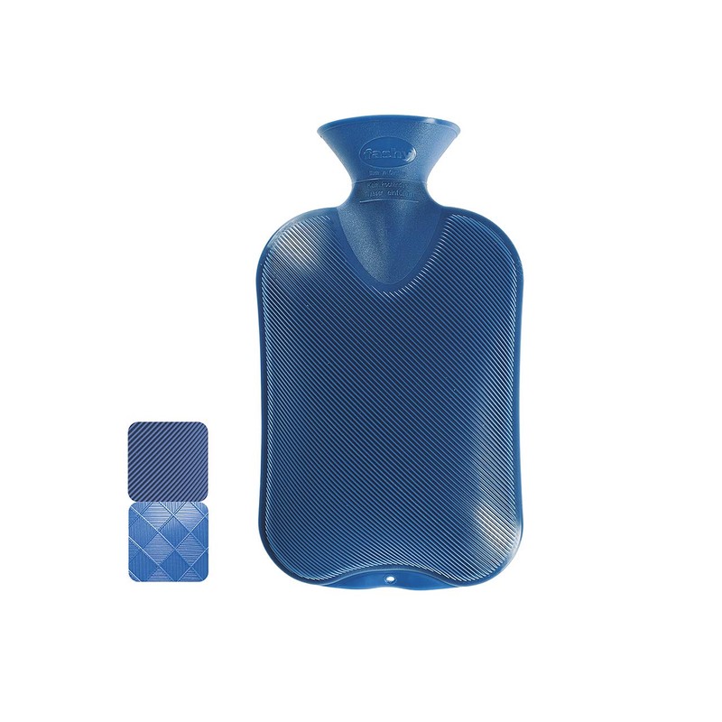 Fashy Single Ripped Hot Water Bottle Blue 2L