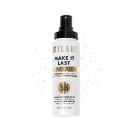 Milani Sunscreen Setting Spray + Primer, Make It Last Sunscreen for Face- SPF 30 UVA & UVB Protection Antioxidant Rich Formula for Broad Spectrum Protection, Prime + Set + Protect, 2.02Fl. Oz