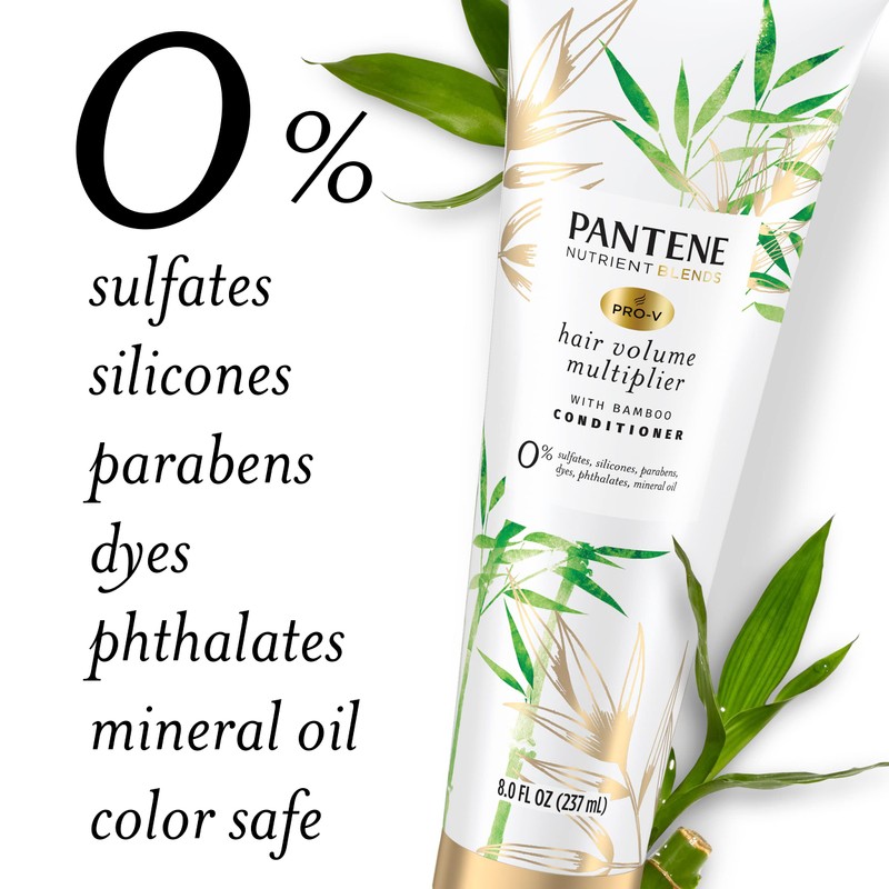 Pantene Sulfate Free Conditioner, Volumizing conditioner for fine or flat