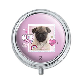 Cute Pug Puppy Dog Love Pill Case Trinket Gift Box