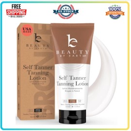 Beauty by Earth Self Tanner – Organic Tanning Lotion for Streak-Free Glow
