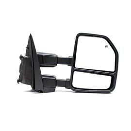 BOOLEE Towing Mirror Passenger Right Side fit for 2017 2018 2019 2020 Ford F250 F350 F450 F550 Super Duty Turn Signal Light Temperature Sensor Heated Power Auxiliary Light Black Housing Tow Mirror