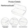64 Pcs Playing Card Box, Clear, Snap Closed, Storage Organizer
