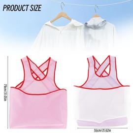 DHSWNNG 2 Stück Wäscheschürze mit Beutel, Wäschetrocknungsschürze Oxford-Tuch Wäsche Schürze Trockenschürze Wasserdicht Wäschekittel mit Tasche für Tragbarer Organizer