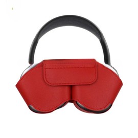 Uplift Us Marketplace Portable Carrying Travel Case Compatible with Apple AirPod Max Durable Vegan Leather (Red)