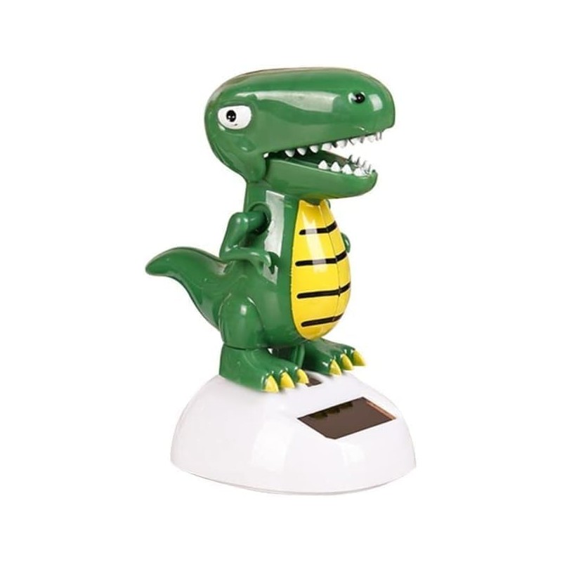2Pcs Green Solar Powered Dancing Dinosaur,Decoration Gift, Swinging Dancer Toy,