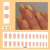 artificial nails (yellow, Medium)