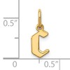 14K Yellow Gold Lowercase Letter H Initial Charm Pendant