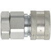 Snap-Tite VHC4-4F Zinc-Plated Steel H-Shape Quick-Disconnect Hose Coupling, Sleeve-Lock Socket,