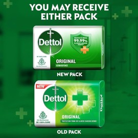 Dettol Original Germ Protection Bathing Soap Bar, 150g, (Pack of 4)