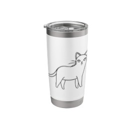 Funny Cat Tomcat Kitty Whiskers Feline is Intrigued Stainless Steel Insulated Tumbler