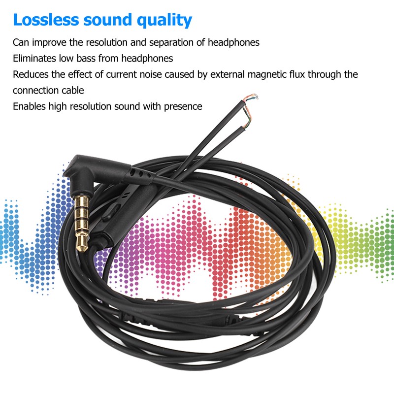 2Pcs Earphone Repair Cable Oxygen Free Copper 3.5mm Lossless 1.2m