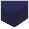 Sleepdown Jersey Melange Navy Fitted Sheet Warm Cosy Easy Care