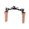 CAMVATE M6 Rosette Handgrip Pair (Wood) for DLSR Camera Shoulder