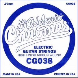 D'Addario .038 Flat Wound Single String for Electric Guitar