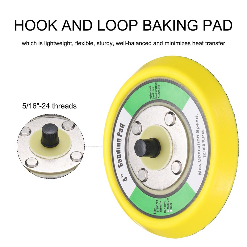 Sourcingmap 4 Inch Hook and Loop Backing Sanding Pads with