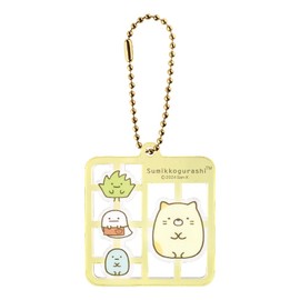Tees Factory SG-5541963NE Sumikko Gurashi Plastic Model Style Key Chain Cat Approx. H 2.0 x W 2.0 x D 0.2 inches (50 x 50 x 5 mm)