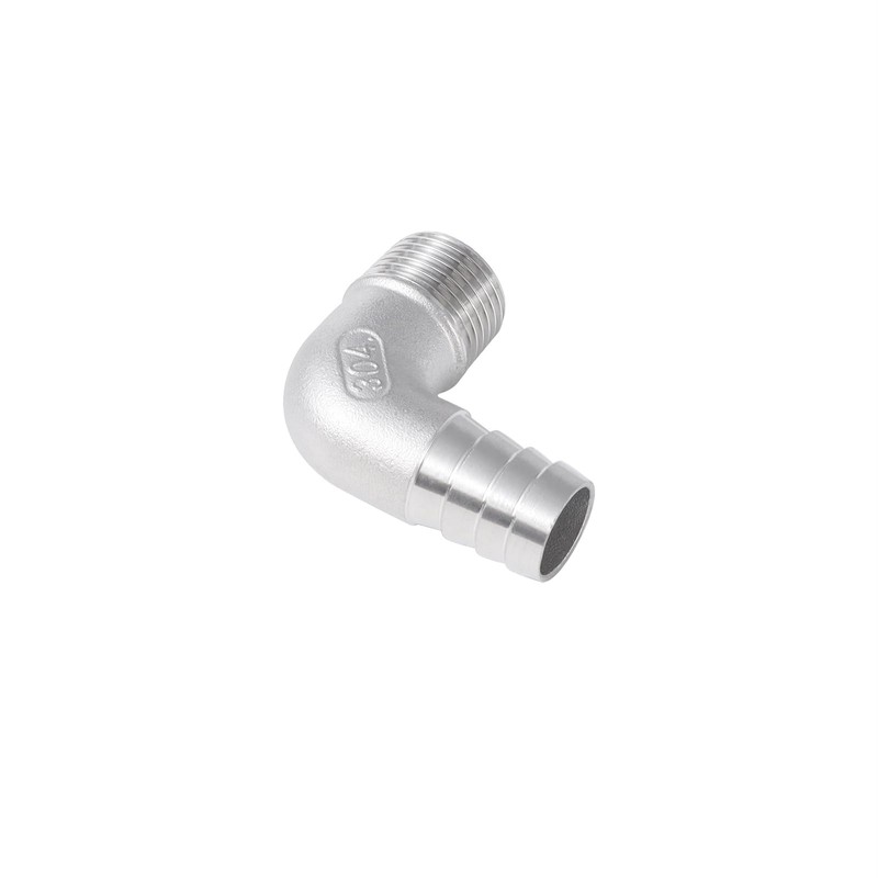 Walkinginrain 304 Stainless Steel Hose Barb 90 Degree Elbow 5/8"