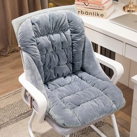 Non-Slip Rocking Chair Cushion Semi-Enclosed Desk Chair Cushion with High Back Support Soft Office Chair Cushion with Ties Removable Cover Dorm Seat Cushion,35.4 * 19.15in