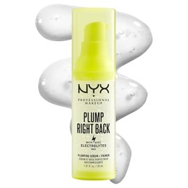 NYX PROFESSIONAL MAKEUP Primer de maquillaje  Sérum Plump Right Back, 30ml - Prebase hidratante que tonifica y revitaliza la piel, infusionada con... 