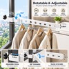 Rotatable Wall Mounted Clothes Hanger for Space-Saving Storage – Stainless
