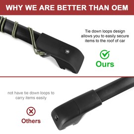 KINGGERI Lockable 220LBS Roof Rack Cross Bars Compatible with Honda Pilot 2009-2015 (with Raised Rails), Aluminum Heavy Duty Crossbar Anti-Theft Metal Lock Key Black Matte Powder Coated Non-Corrosion