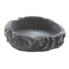 emours 2 Pack Reptile Water Dish Food Bowl Rock Worm