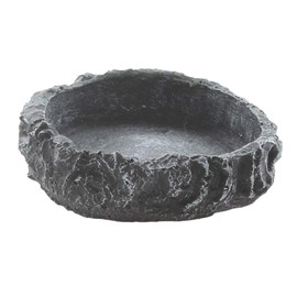 emours 2 Pack Reptile Water Dish Food Bowl Rock Worm Feeder for Leopard Gecko Lizard Spider Scorpion Chameleon (De 3.1in x H 0.8in)