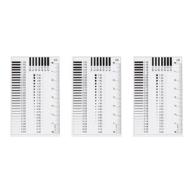 sourcing map 3pcs High Precision SEC Size Estimation Chart 90x55mm 0.12mm Transparency Flaw Detection Film Ruler for Diameter and Line Width Defects Measuring