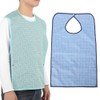 Adult Waterproof Mealtime Bib Double Layer Elder Dinning Clothes Protector