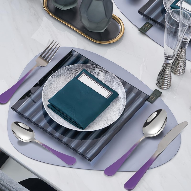 24 Pieces Flatware Set, Stainless Steel Cutlery Set with Silverware