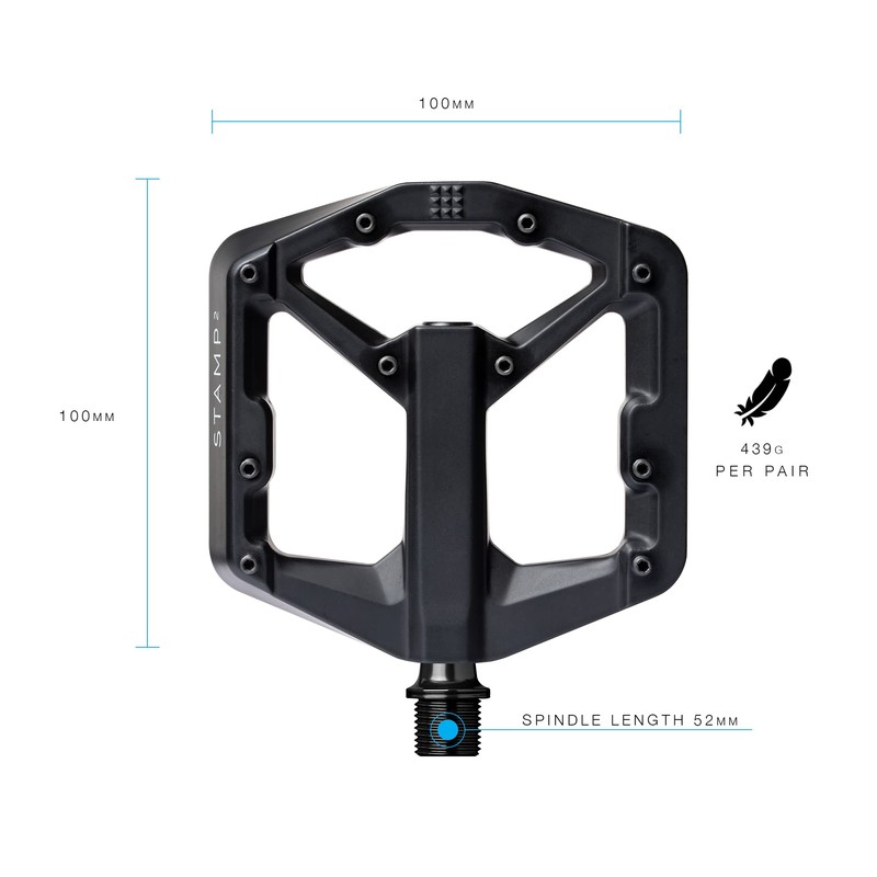 Crankbrothers Stamp-2 Pedals - Small, Black