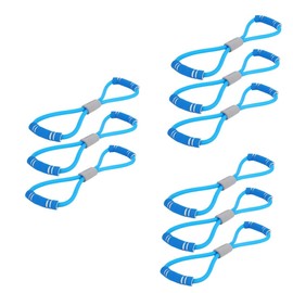 Kisangel Sets Flat Latex Resistance Band Set Shape Exercise Bands for Gym Yoga Fitness Pilates Physiotherapy Pcs