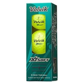 Volvic Golf Balls XT SOFT Yellow Sleeve (Pack of 3) VOLVIK XT SOFT YEL