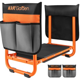 KVR Garden Kneeler Seat Heavy Duty, 2024 Upgraded Garden Bench Widened 10.2", Anti-Rust & Anti-Wear, Foldable Gardening Stool Prevents Back Pain Knees, Gift for Women Men, Seniors, Mom, Dad