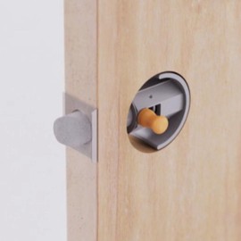 Generic HLOCK Temporary High-Resistant, Self-Closing Plastic Latch/Lock for Secure Door Protection - Ideal for Construction Sites, Offices, and Homes - Easy Installation and Peace of Mind