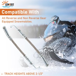 GOMADEIT Ice Scratchers Snowmobile | Ice Scratchers Fits Polaris Arctic Cat Ski-Doo Lynx | for Reverse & Non-Reverse Gear Snowmobiles with Track Heights Over 2.5"