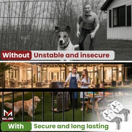 Premium 2 Packs T-Post Gate Hinge Pins - Heavy Duty Gate Hanger, Hang a gate from a Metal T Post, Steel Gate Hinges Target Hanger for Farm Gate, Garden & Backyard Gate, Easy to Install.