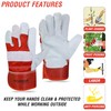 Foriox International Split Leather Work Gloves, Heavy Duty Thorn Proof